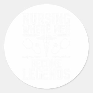 Male Nurse Student Man Nurses Murse Rn Graduation Classic Round Sticker