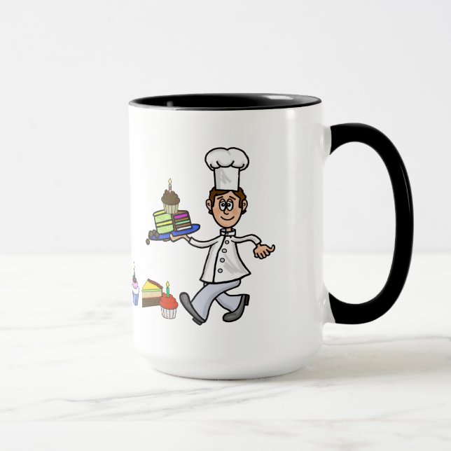Male Pastry Chef Name Mug (Right)