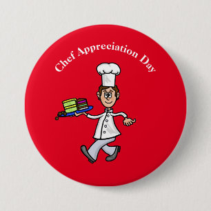 Male Pastry Chef or Baker Button