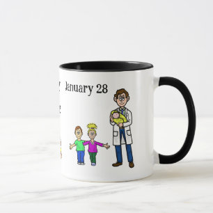 Male Pediatrician Day Mug with Name