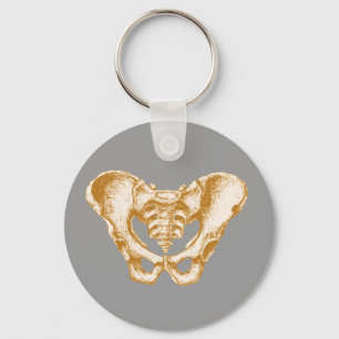Male Pelvis Sepia Keychain