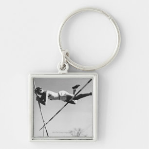 Male Pole Vaulter Keychain
