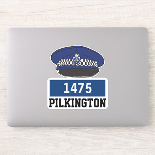 Male Police Officer Flat Cap with Name & Number