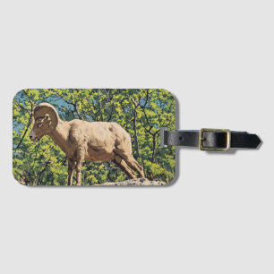 Male Ram Luggage Tag