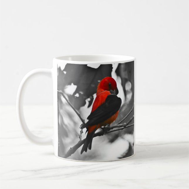 Male Scarlet Tanager Coffee Mug (Left)