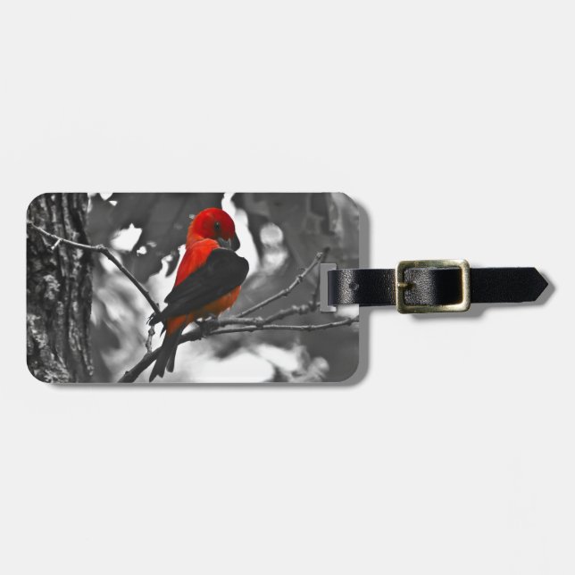 Male Scarlet Tanager Luggage Tag (Front Horizontal)