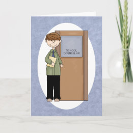 Male School Counsellor Thank You Card