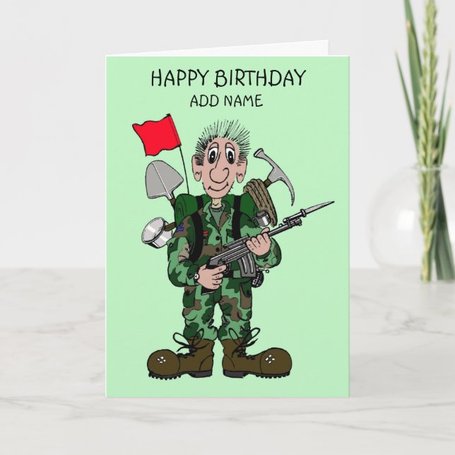 Male soldier  card (Front)