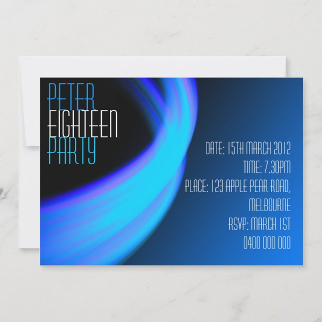 Male Space Birthday Invitation (Front)