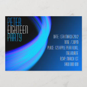 Male Space Birthday Invitation