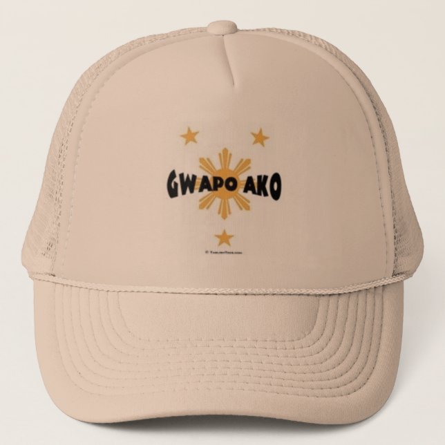 male sport hot trucker hat (Front)