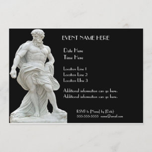 Male Statue Invitations