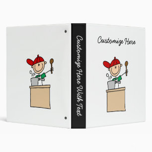 Male Stick Figure Cook Binder