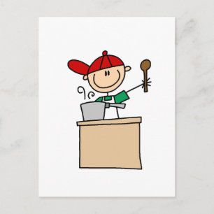 Male Stick Figure Cook T-shirts and Gifts Postcard