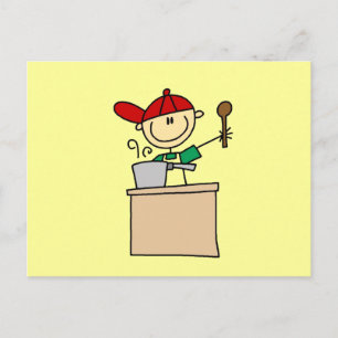 Male Stick Figure Cook T-shirts and Gifts Postcard