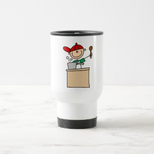 Male Stick Figure Cook T-shirts and Gifts Travel Mug