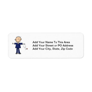 Male Stick Figure Nurse - Blue