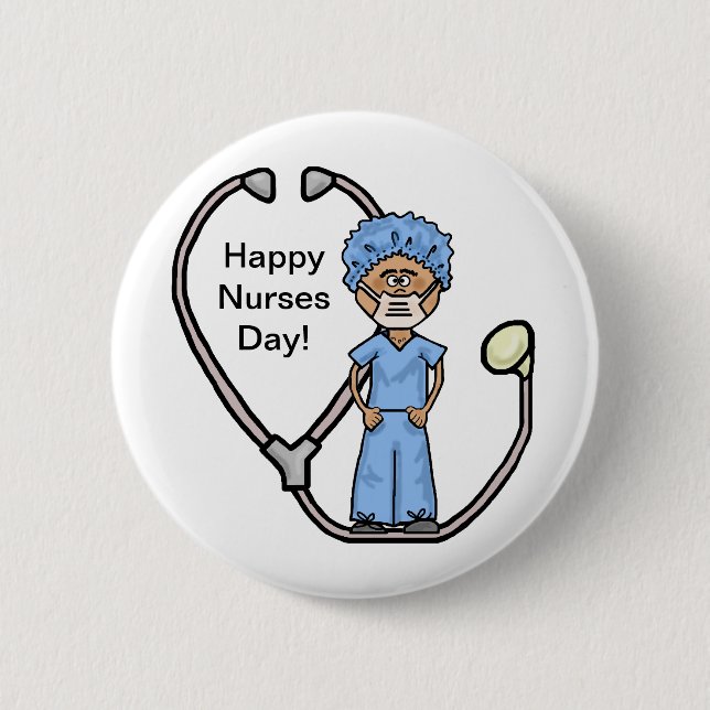 Male Surgical Nurse Button to Customize! (Front)