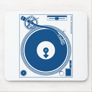 Male Symbol Turntable Deck - DJ Disc Jockey Mouse Pad