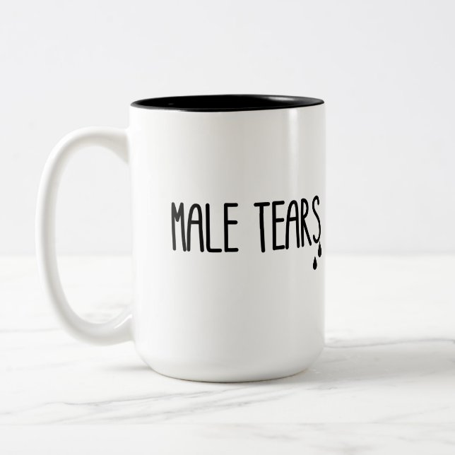 Male Tears Two-Tone Coffee Mug (Left)