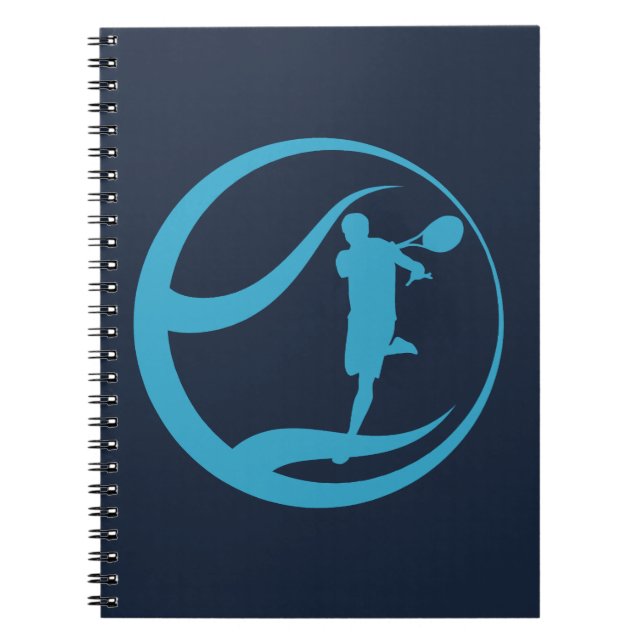 Male Tennis Player Notebook (Front)