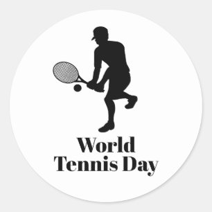 Male Tennis Player Silhouette Customize Stickers