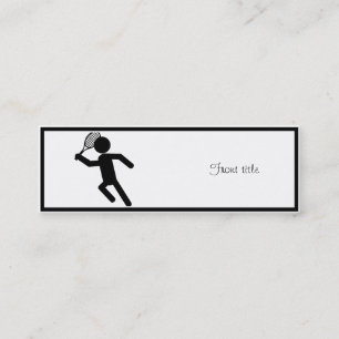 Male Tennis Player - Tennis Symbol Mini Business Card