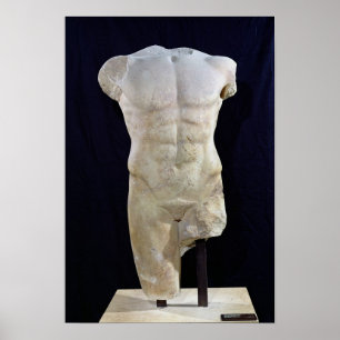 Male torso from Miletus, c.480 BC Poster
