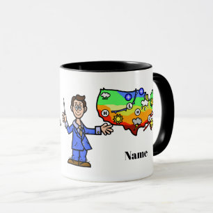 Male Weatherperson's Day Mug avec nom