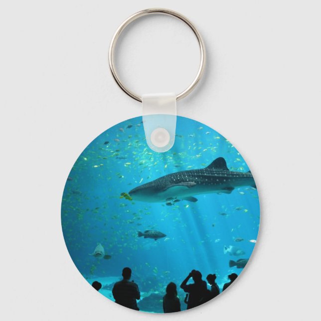 Male Whale Shark at Georgia Aquarium Keychain (Front)