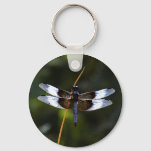 Male Widow Skimmer Dragonfly Keychain