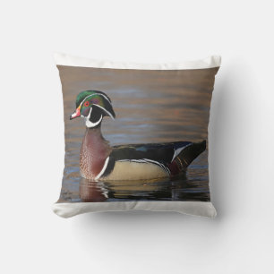Male Wood Duck Frosted Glass Coffee Mug Tote Bag Throw Pillow