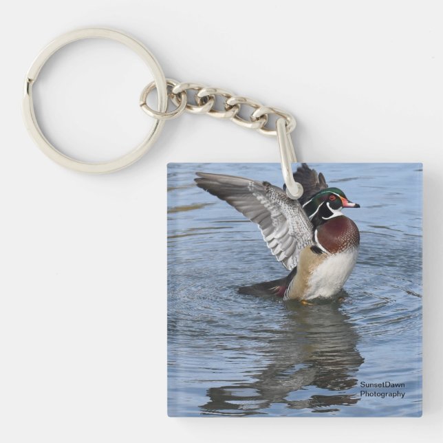 Male Wood Duck Keychain (Front)