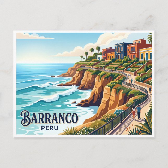 Malecón de Barranco Lima Peru Postcard (Front)
