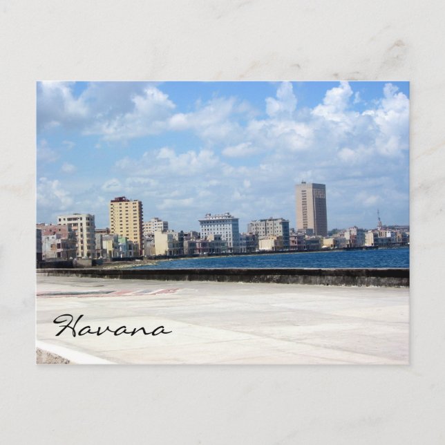 malecon habana harbour postcard (Front)