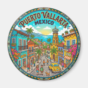Malecón Puerto Vallarta Mexico Magnet