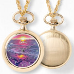 Malecon Sunset 0911 Necklace Watch<br><div class="desc">Painting "Malecon Sunset 0911" Collection
Personalize on the product page or click the "Customize" button for more design options. Design created from my painting "Malecon Sunset 0911" capturing a beautiful sunset on the Malecón in Puerto Vallarta, Mexico. Matching products are available in this collection.</div>