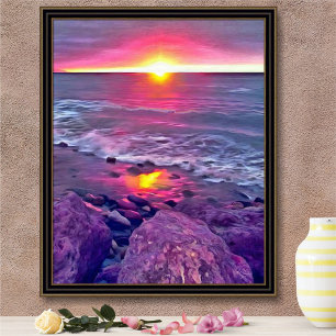 Malecon Sunset 0911 Original Art Print