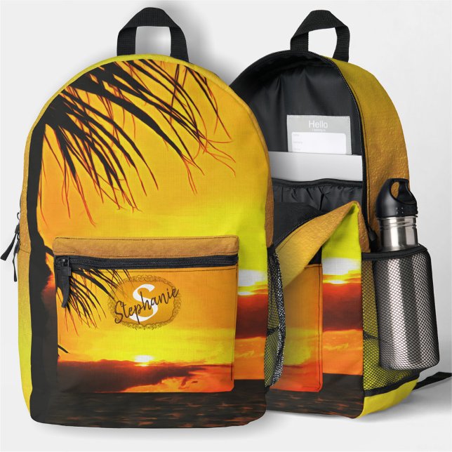 Malecon Sunset 2441 Printed Backpack (Creator Uploaded)