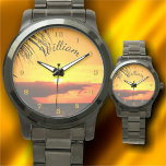 Malecon Sunset 2441 Watch<br><div class="desc">Painting "Malecon Sunset 2441" Collection
Personalize on the product page or click the "Customize" button for more design options. Design created from my painting "Malecon Sunset 2441" capturing a beautiful sunset on a beach boardwalk called the Malecon in Puerto Vallarta, Mexico. Matching products are available in this collection.</div>