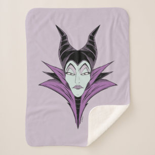 Maleficent A Dark Face Sherpa Blanket