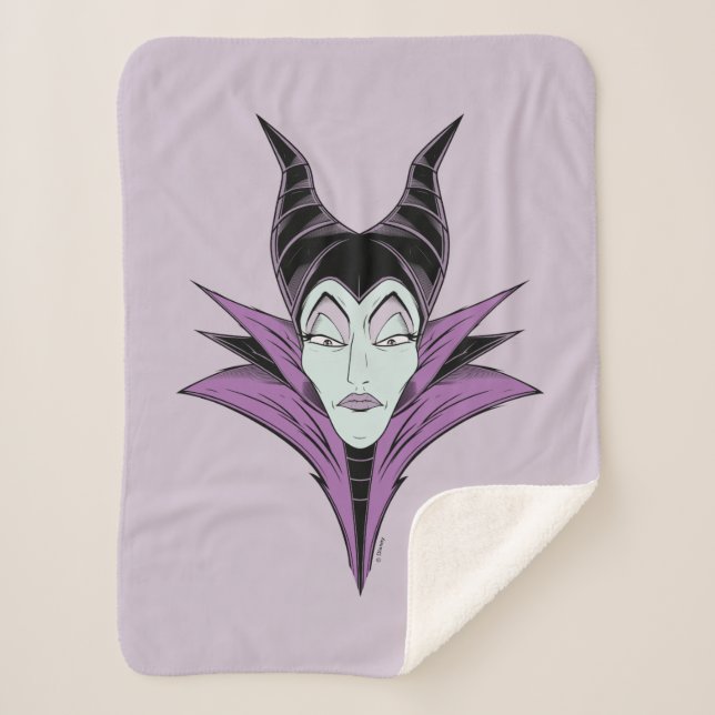 Maleficent | A Dark Face Sherpa Blanket (Front)