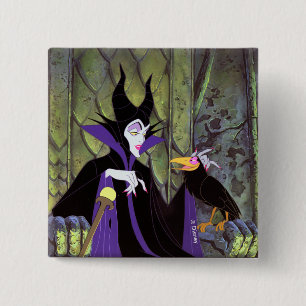 Maleficent   And Diablo 2 Inch Square Button