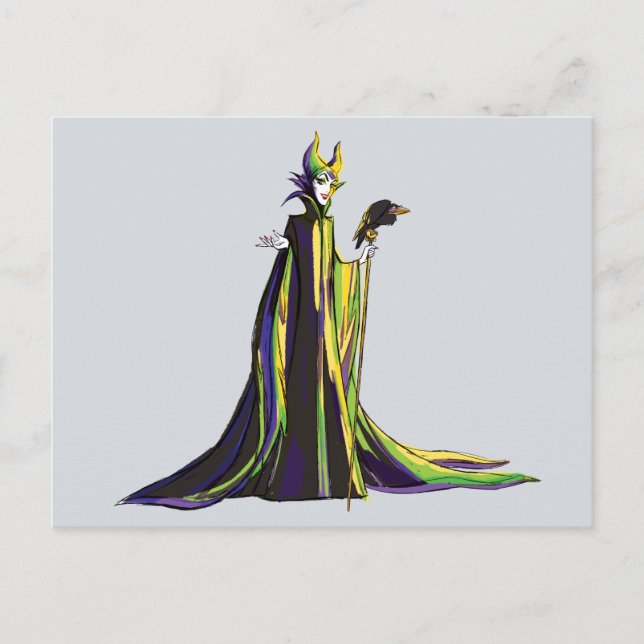 Maleficent and Diablo Postcard (Front)