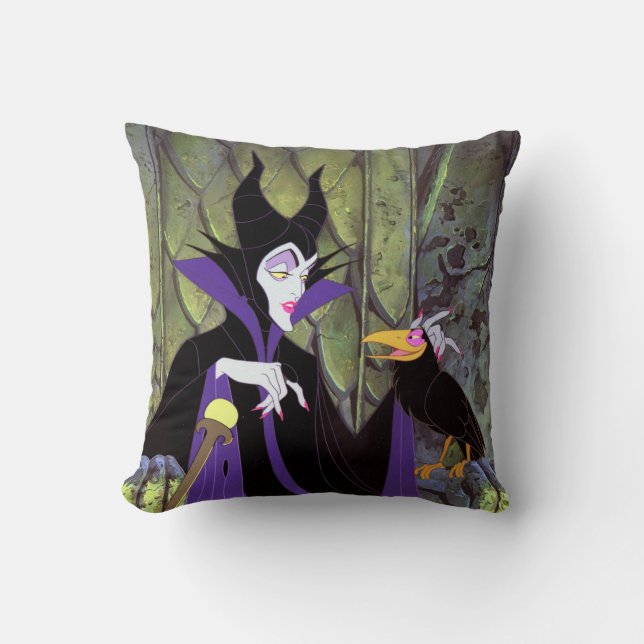 Maleficent | And Diablo Throw Pillow (Front)
