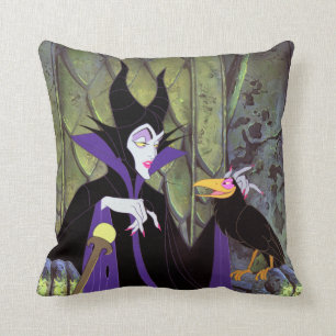 Maleficent   And Diablo Throw Pillow