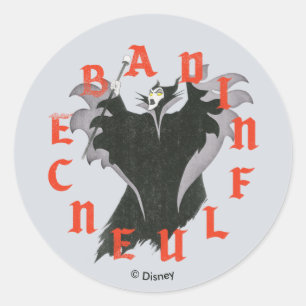 Maleficent   Bad Influence Classic Round Sticker
