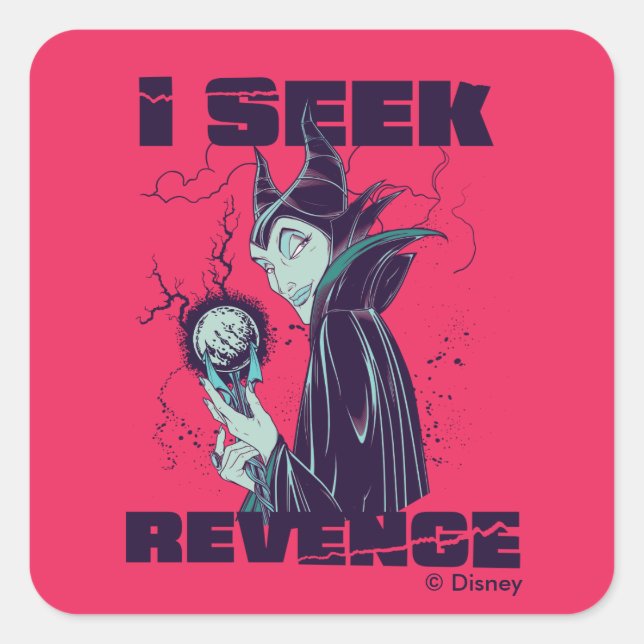 Maleficent | I Seek Revenge Square Sticker (Front)
