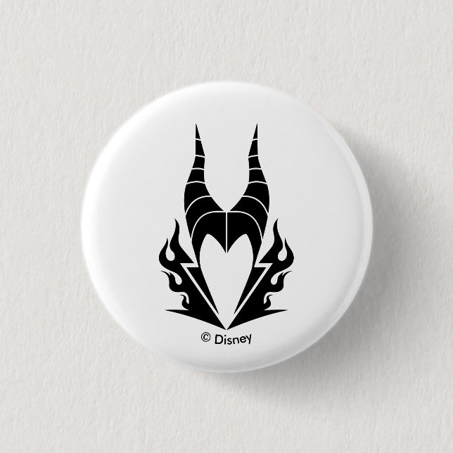 Maleficent Logo 1 Inch Round Button (Front)