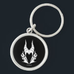 Maleficent Logo Keychain<br><div class="desc">This design features the head of the evil Malecient from the Disney animated feature film Sleeping Beauty.</div>